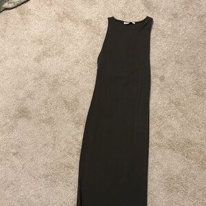 Zara Elegant Brown Sleeveless Midi Dress